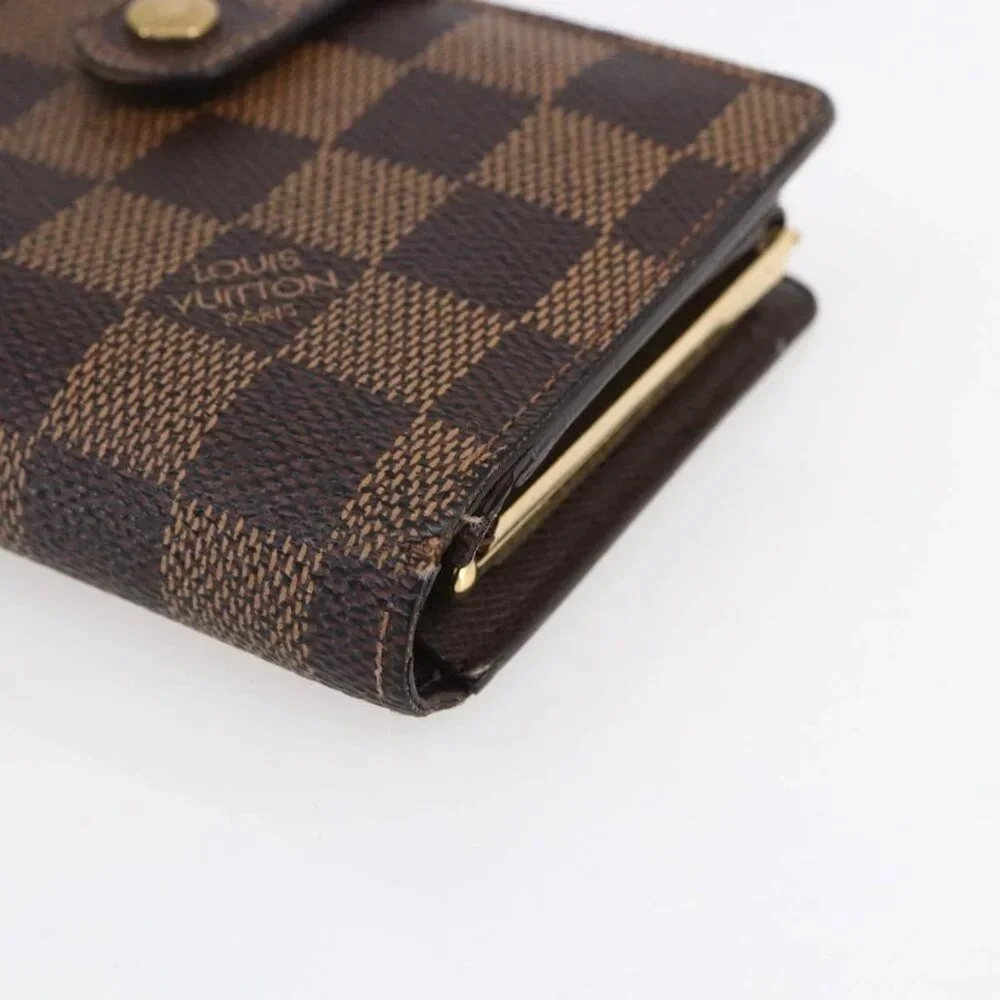 Authentic LOUIS VUITTON Damier Ebene Portefeuille Viennois Wallet bst288-120225